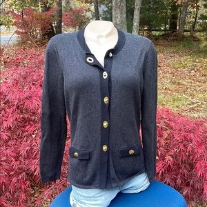J. McLaughlin Gray Cardigan Sweater Size M